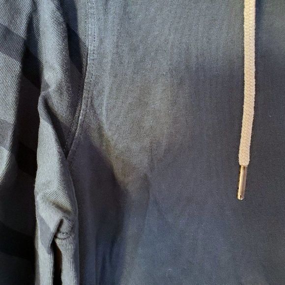 Nike Hoodie Full Zip Striped Sleeve Blue Mens Sweatshirt - Picture 6 of 7